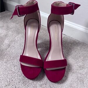 Women's Red Suede Heels